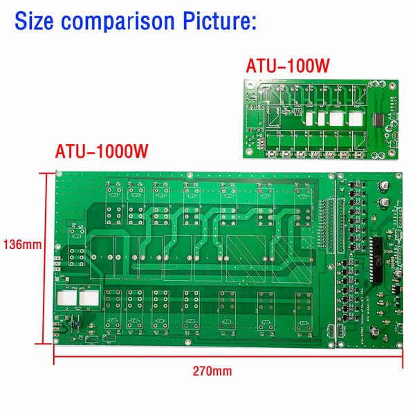 ATU-1000W by N7DDC Automatic Antenna Tuner DIY Kit without box 7x7 LCD 1602
